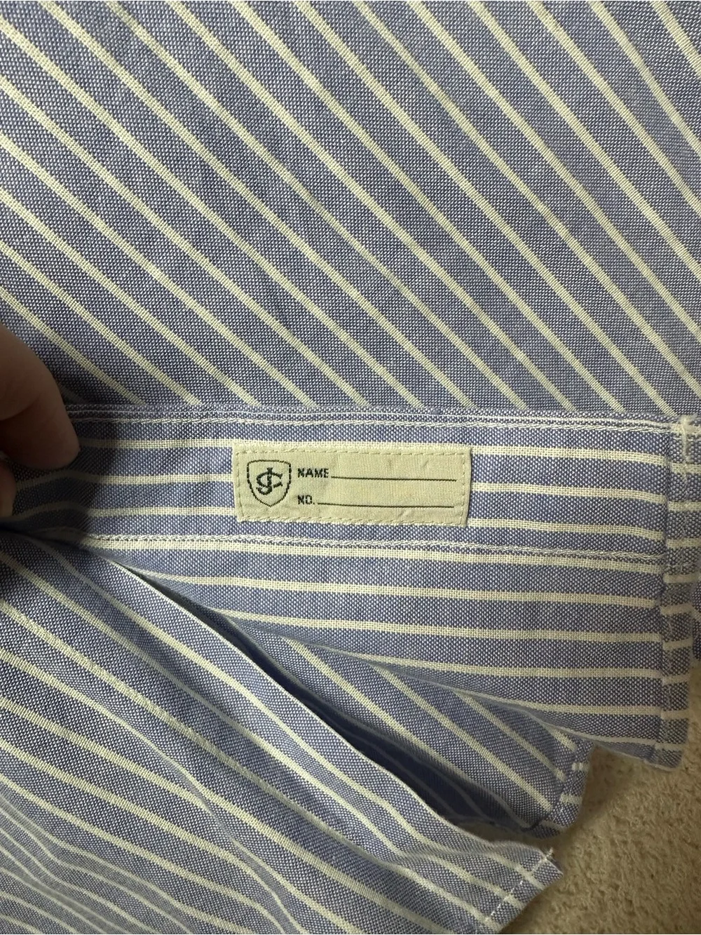 J.Crew Broken-In Oxford Classic Fit Stripe Button Down Shirt Men’s L 100% Cotton